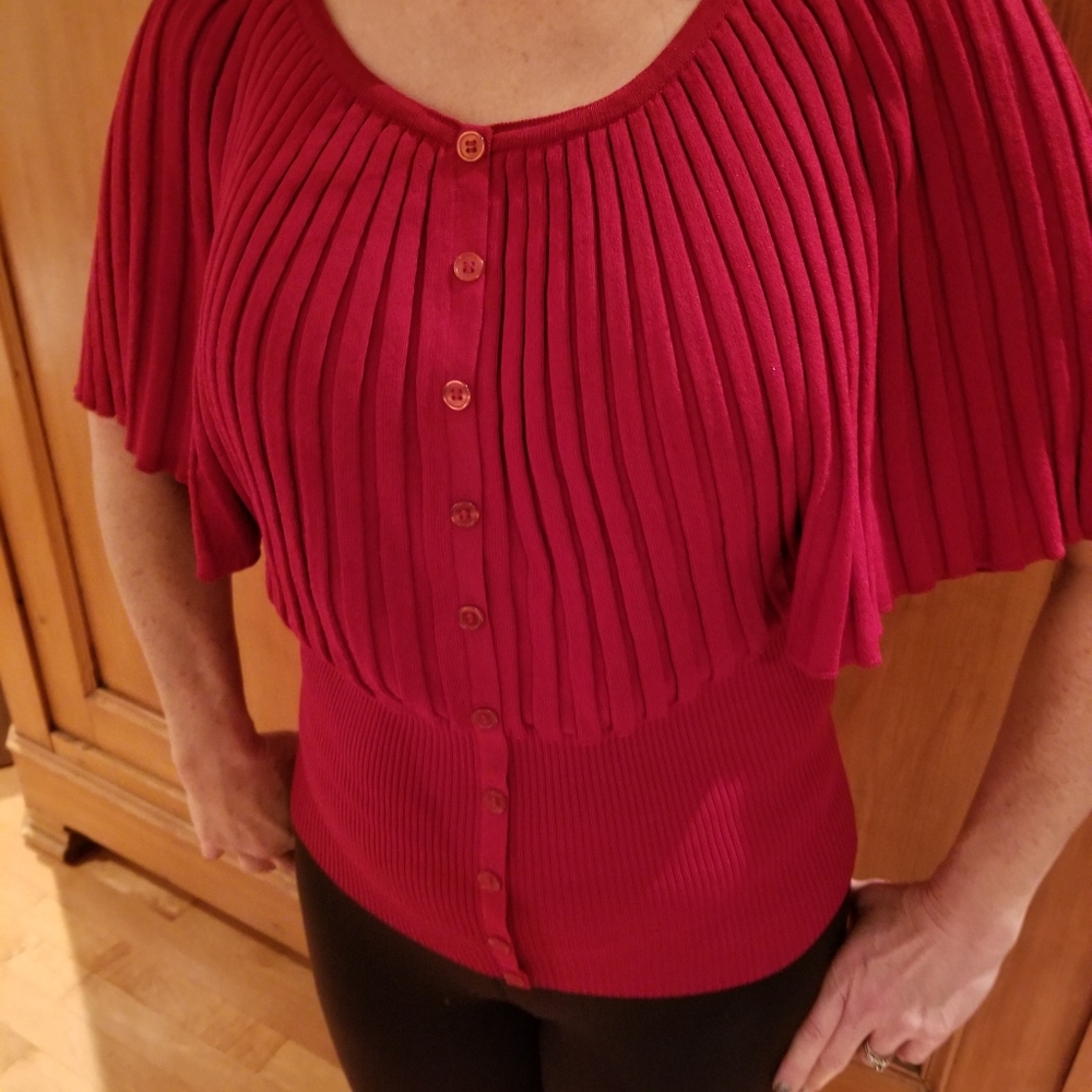 DUSAK red knit sweater XS